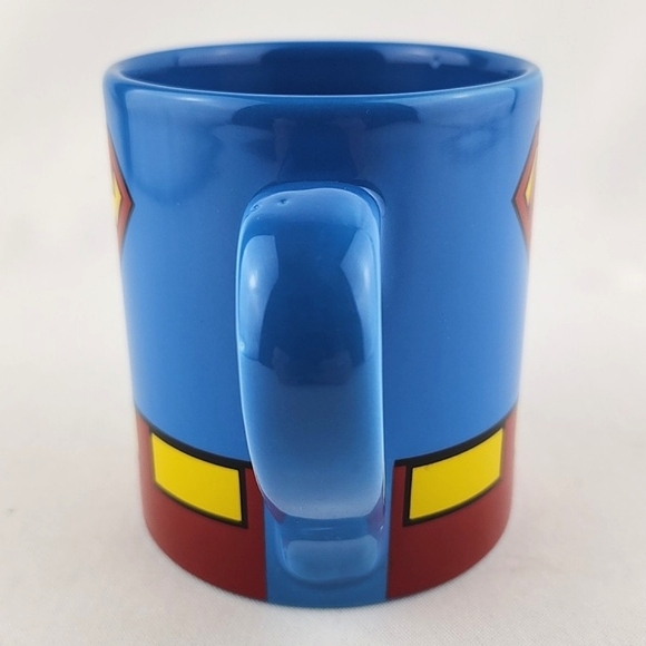 Superman Suit DC Comics Ceramic Mug Blue Red Yellow Collectible - Picture 3 of 9